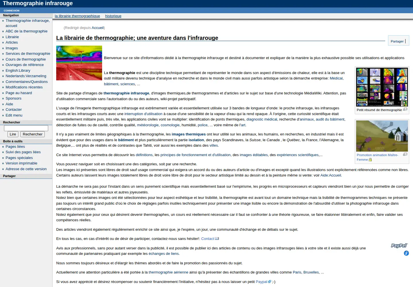 Screenshot of thethermograpiclibrary.org
