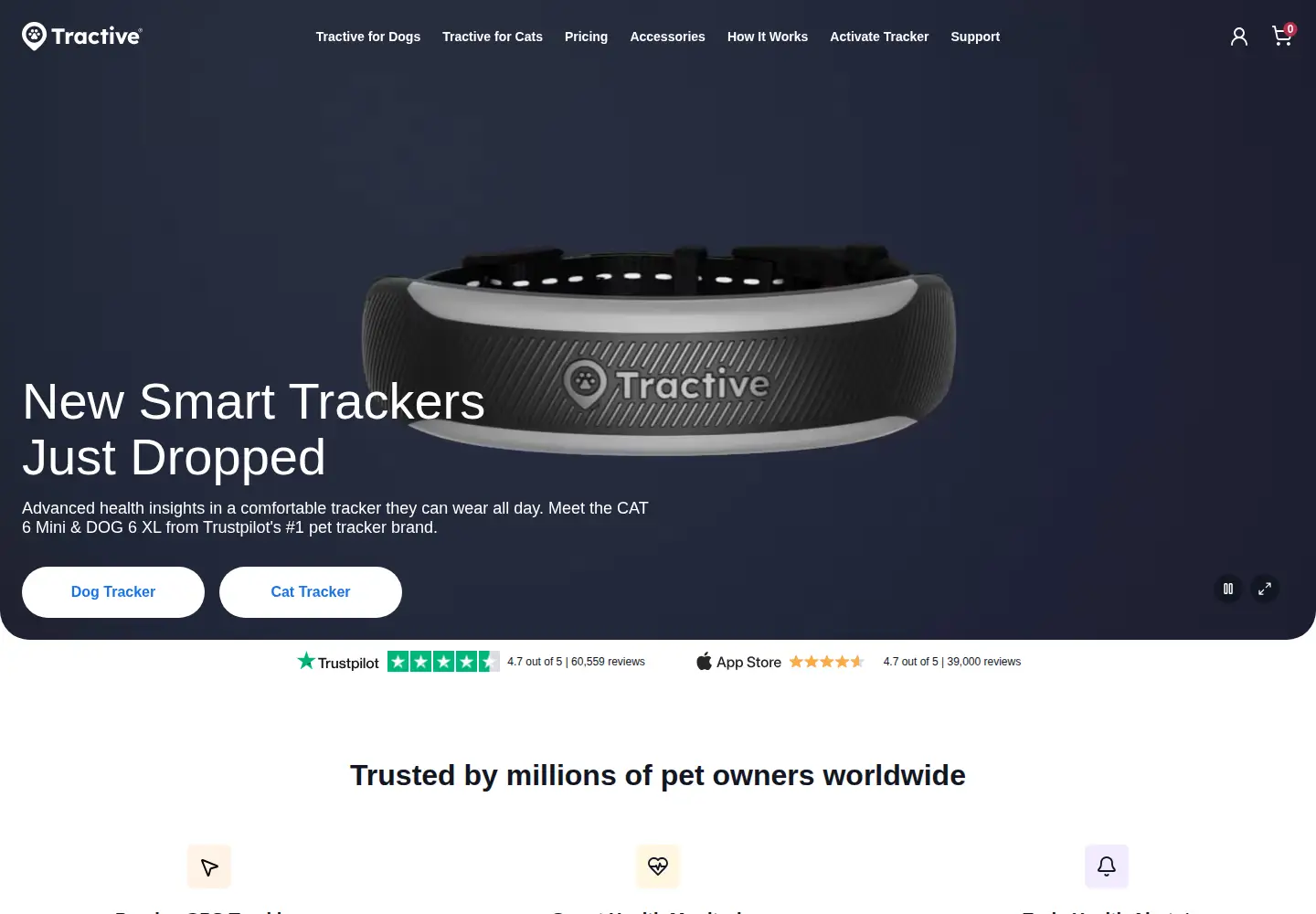 Screenshot of tractive.com