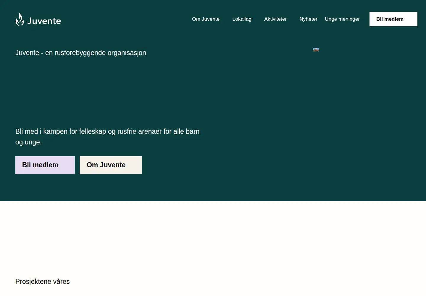 Screenshot of juvente.no