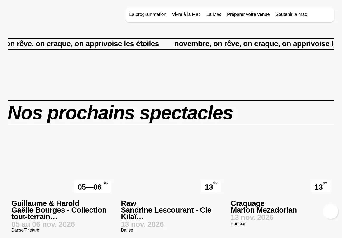 Captured homepage of maccreteil.com in the current scan