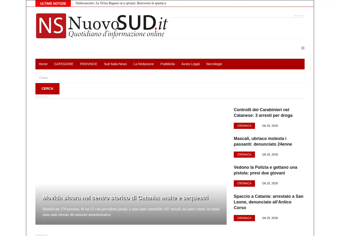 Screenshot of nuovosud.it