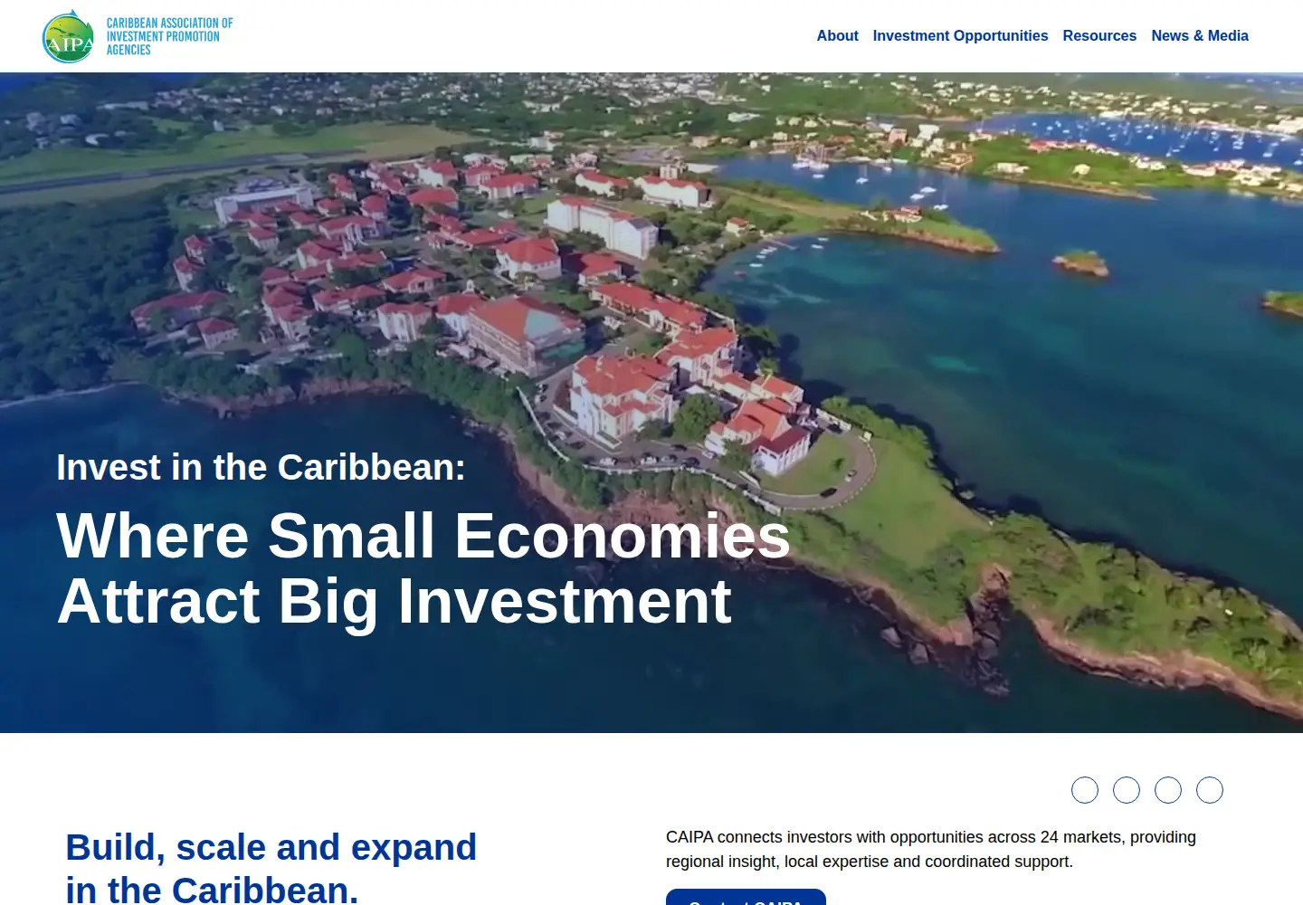 Screenshot of investincaribbean.org
