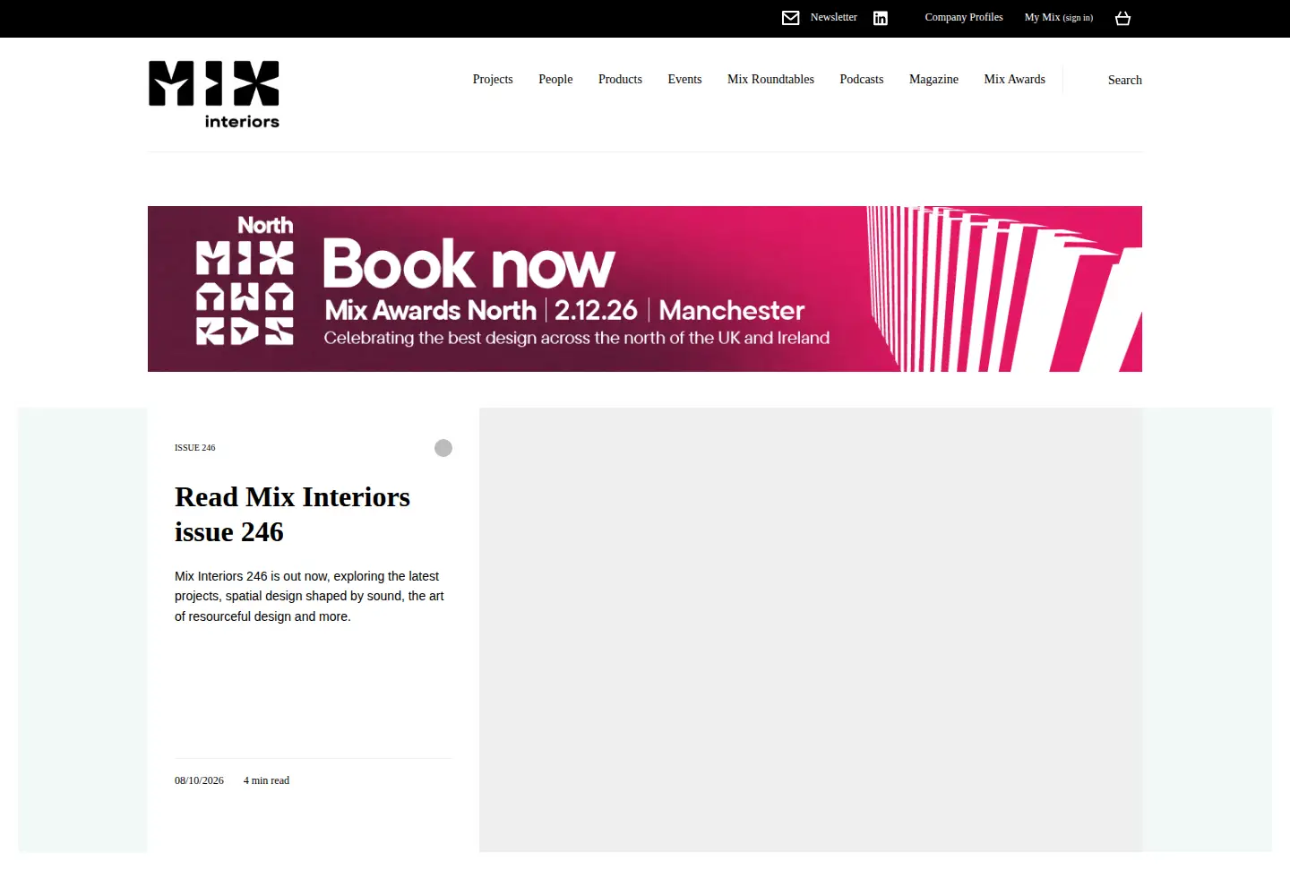 Screenshot of mixinteriors.com