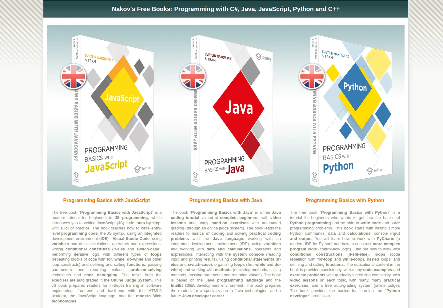 Screenshot of introprogramming.info