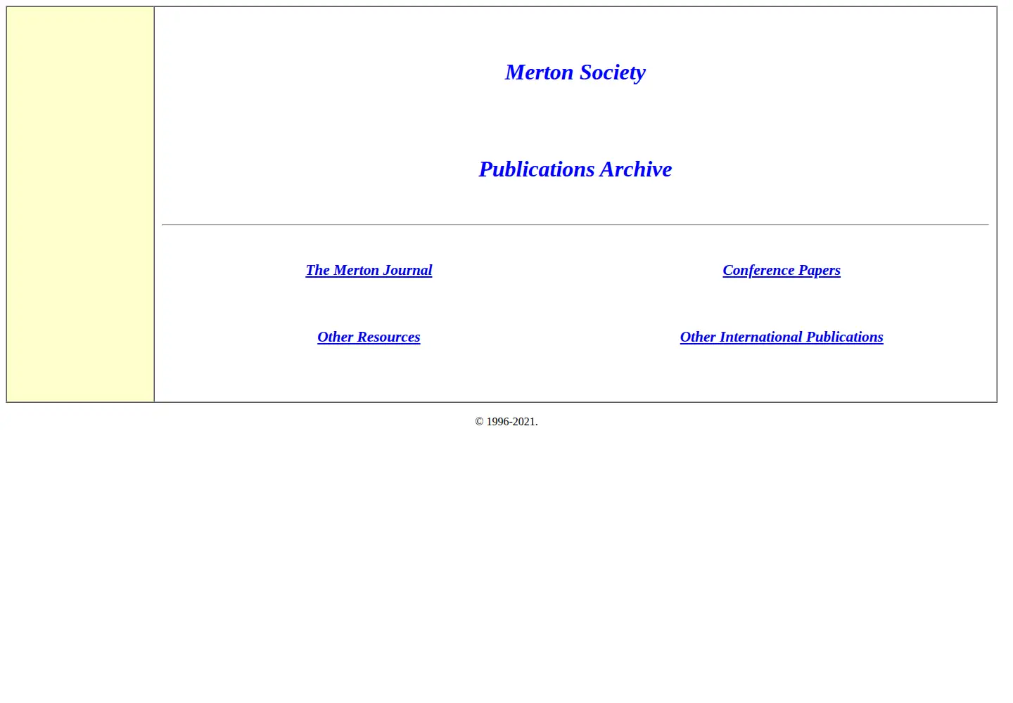 Captured homepage of thomasmertonsociety.org in the current scan