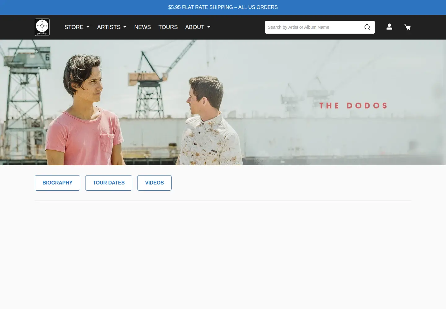 Screenshot of dodosmusic.net