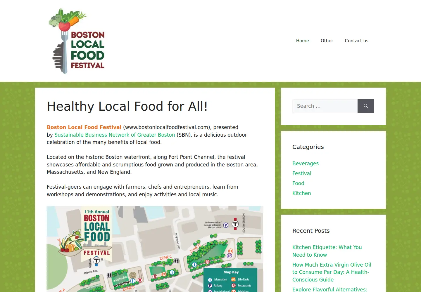 Screenshot of bostonlocalfoodfestival.com
