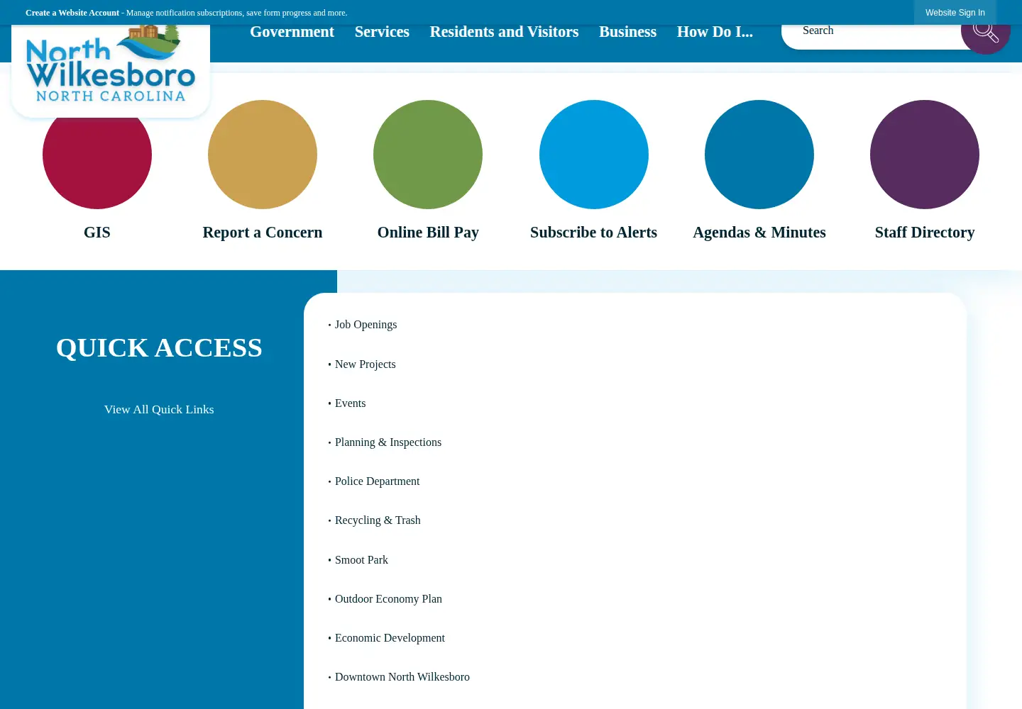 Screenshot of north-wilkesboro.com