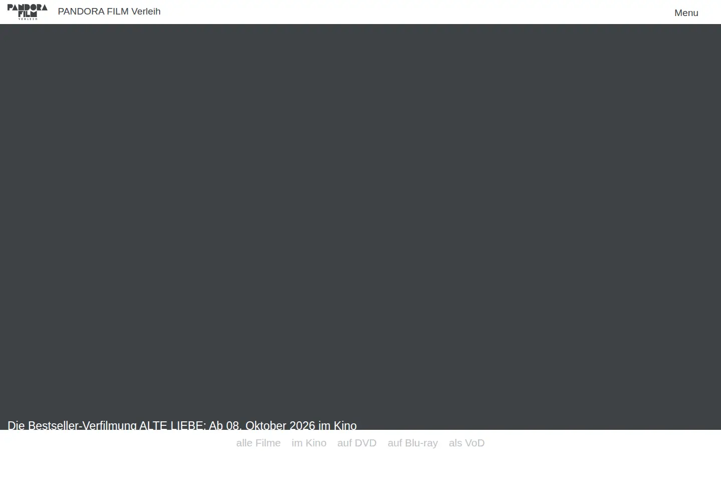 Captured homepage of pandorafilm.de in the current scan