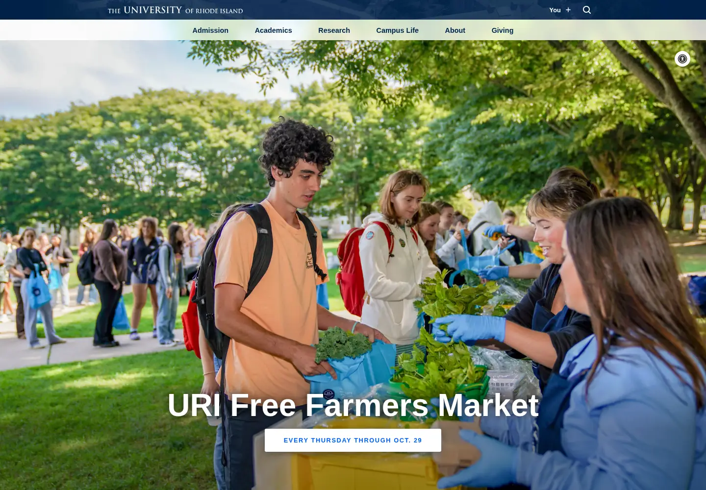 Screenshot of uri.edu