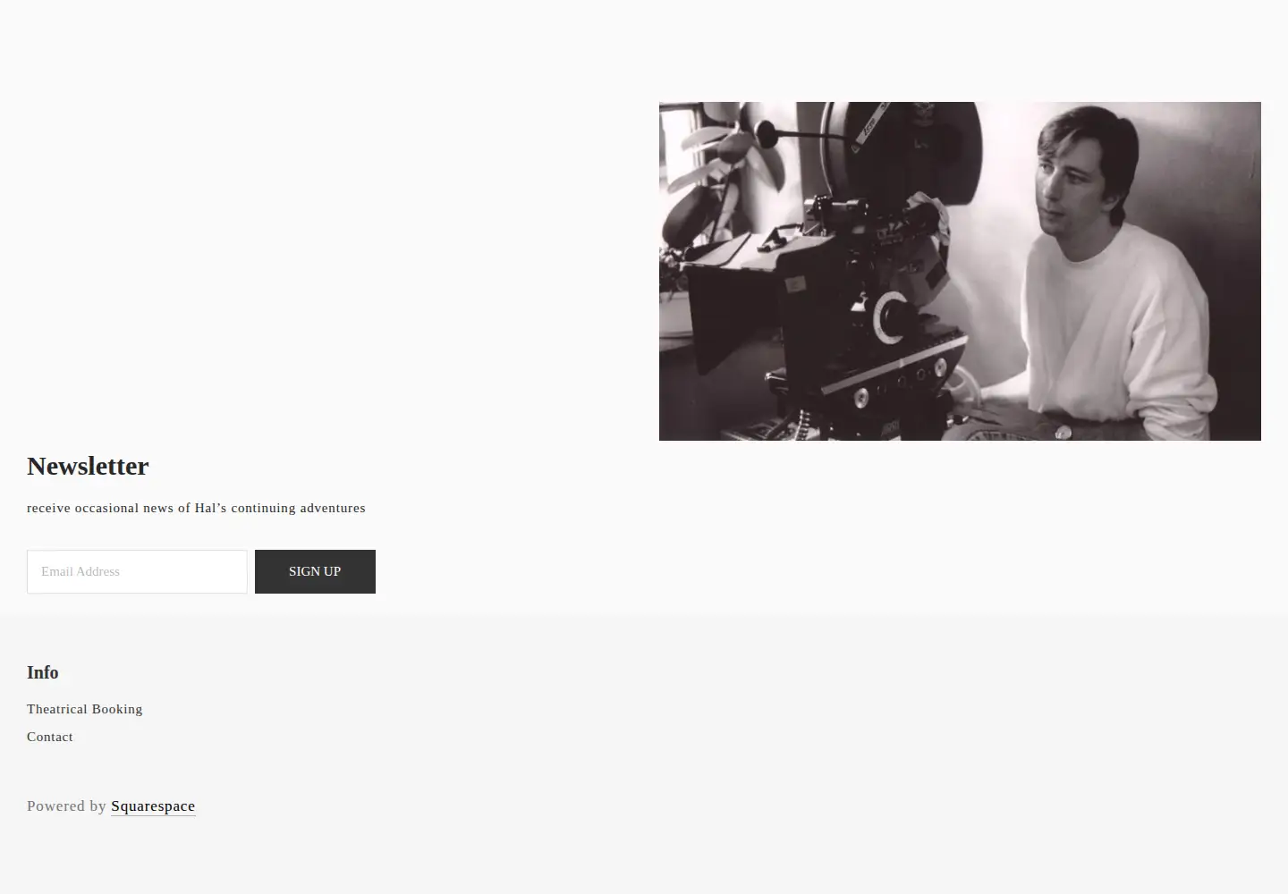 Captured homepage of halhartley.com in the current scan