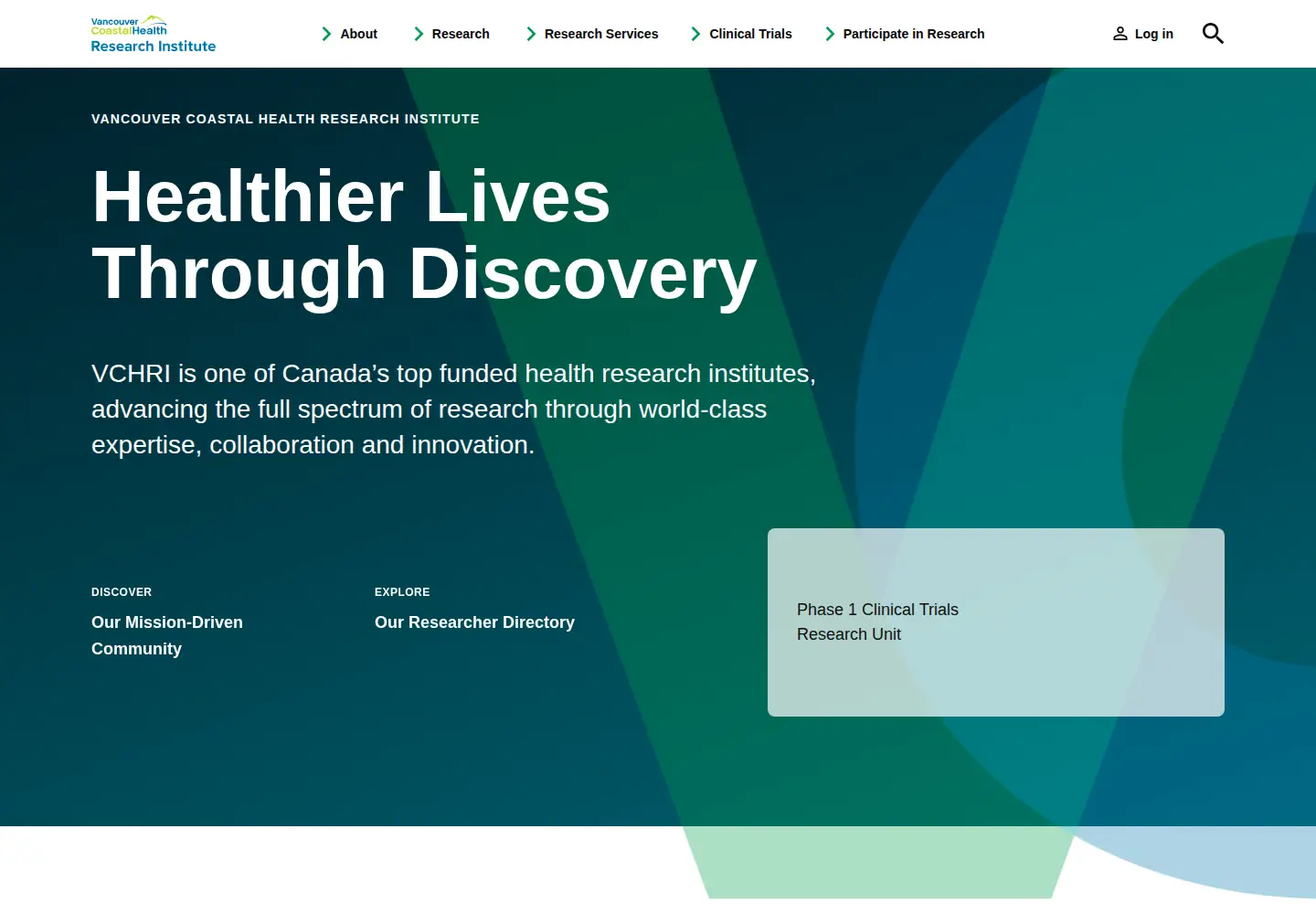 Screenshot of vchri.ca