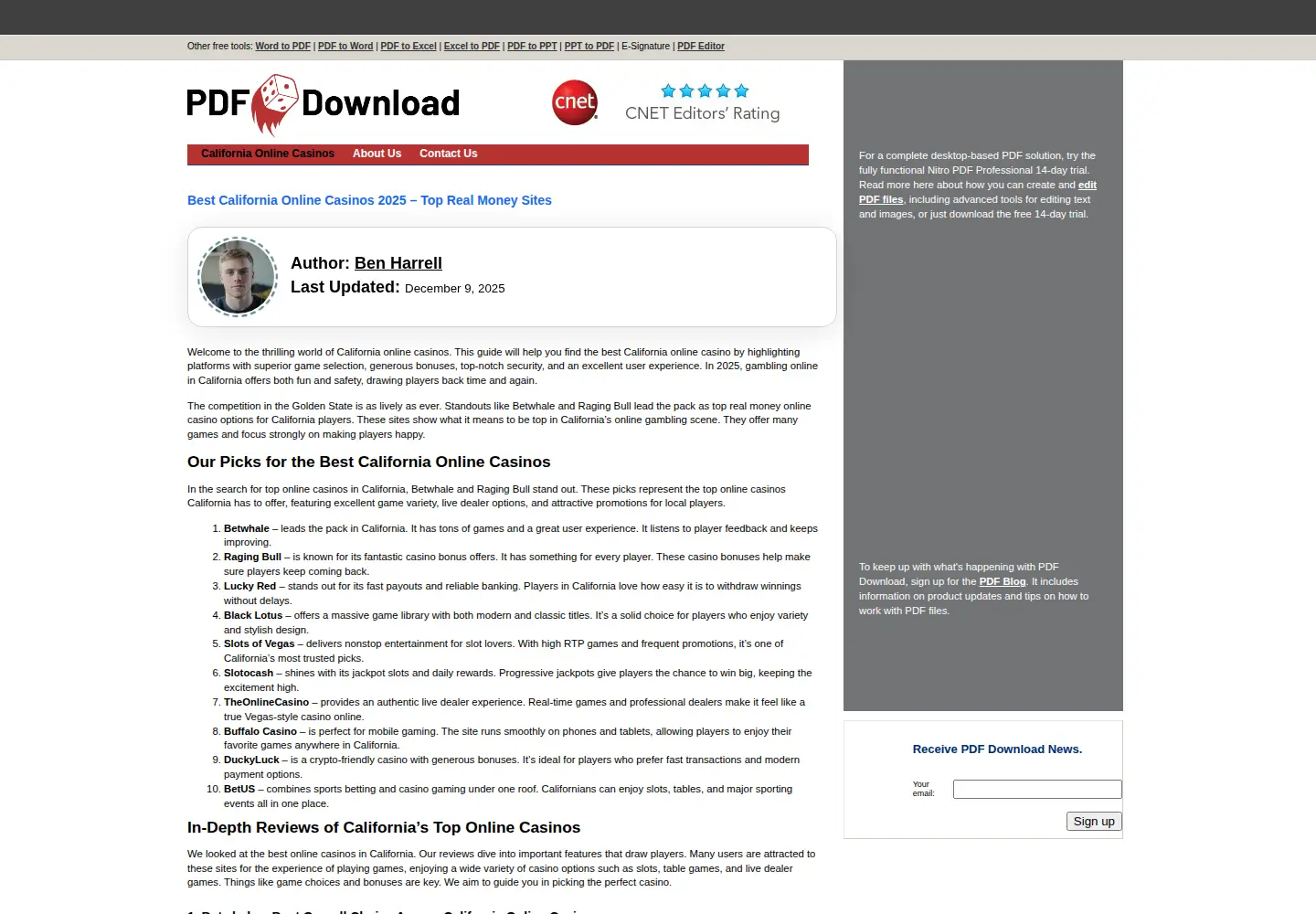 Captured homepage of pdfdownload.org in the current scan
