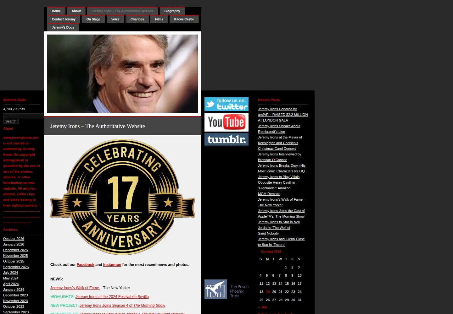 Screenshot of jeremyirons.net