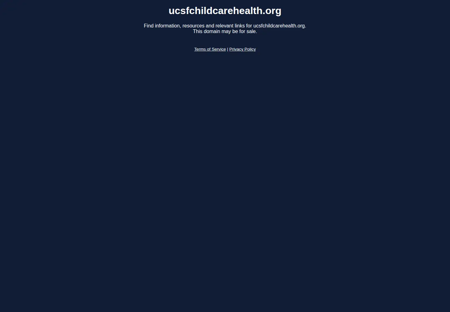 Screenshot of ucsfchildcarehealth.org