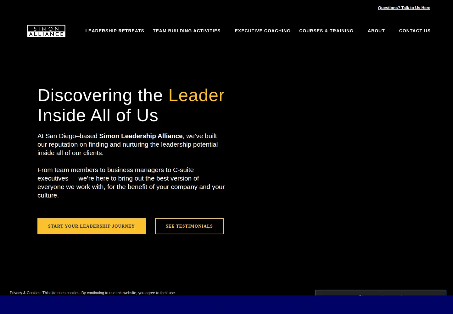 Screenshot of simonleadershipalliance.com