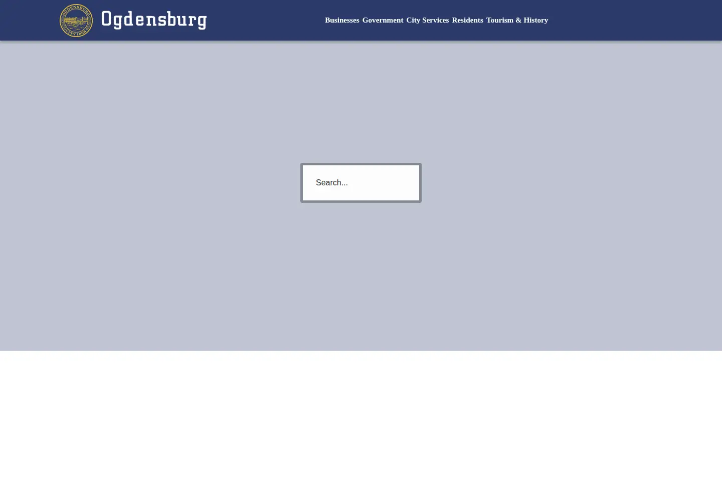Captured homepage of ogdensburg.org in the current scan