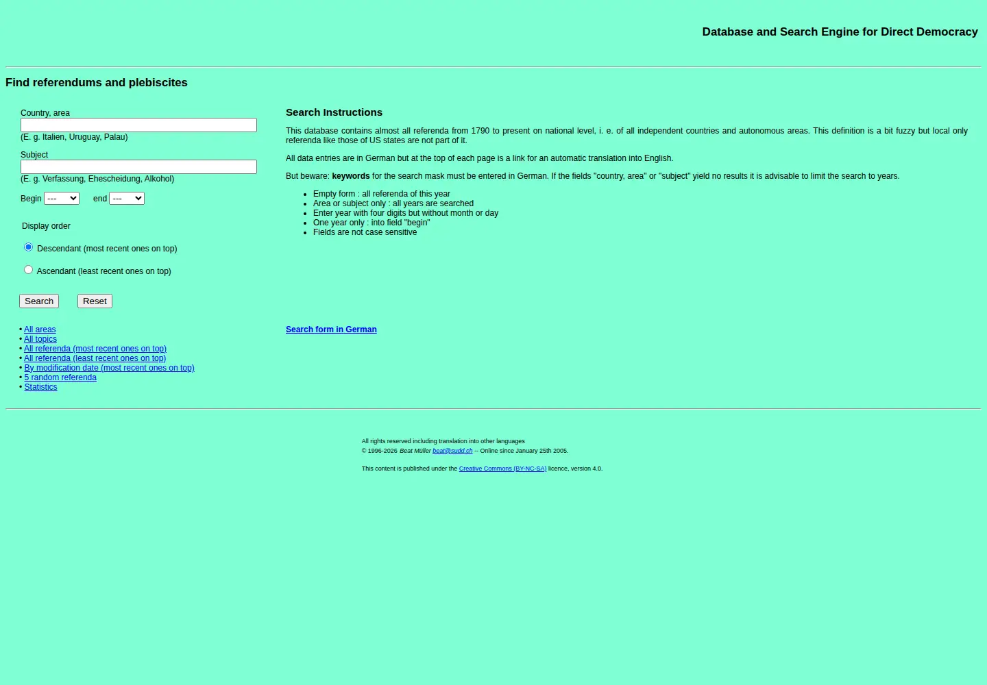 Captured homepage of sudd.ch in the current scan