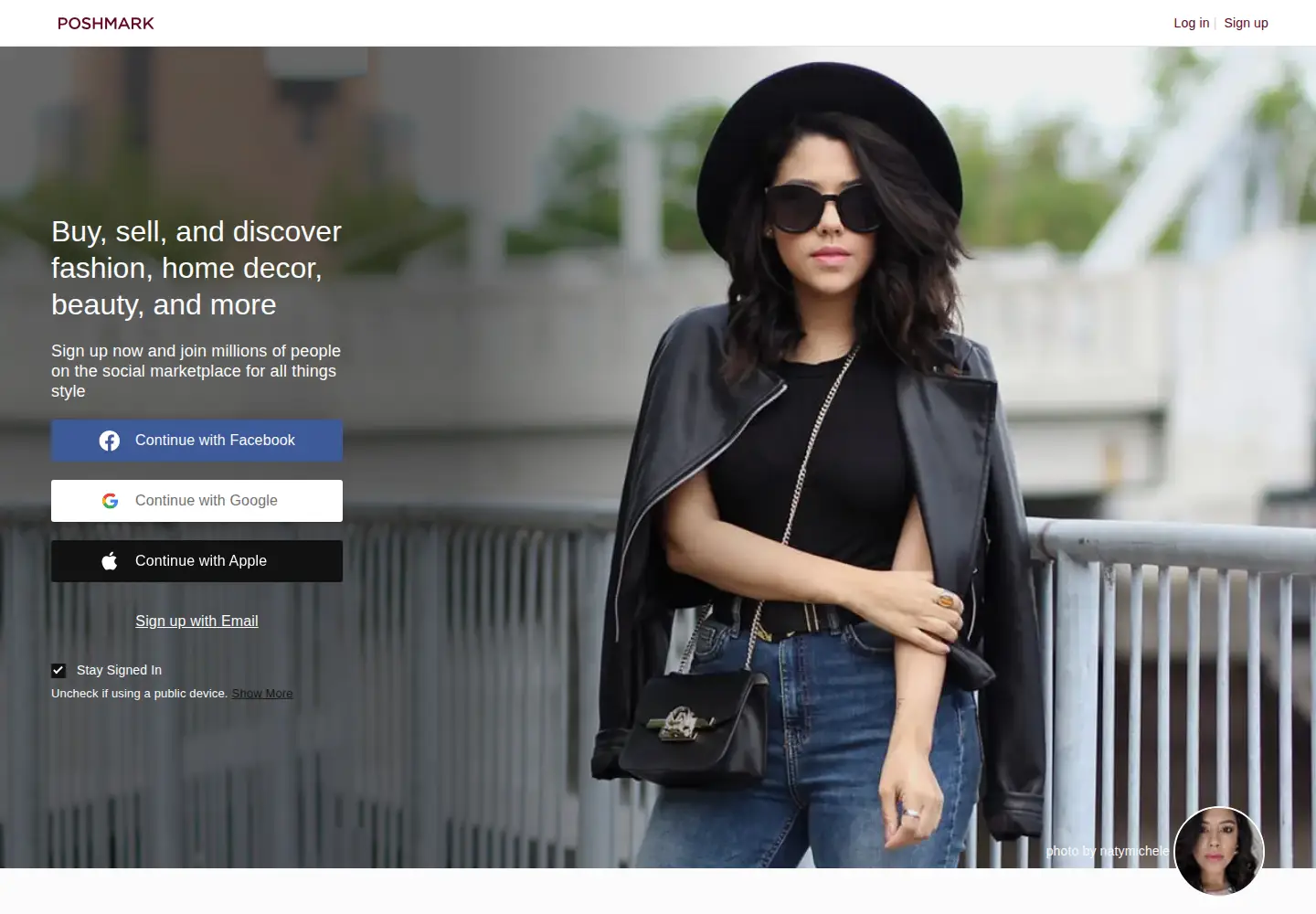 Screenshot of poshmark.com