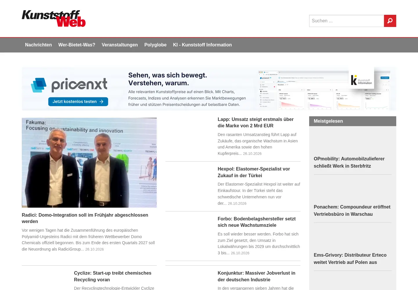 Screenshot of kunststoffweb.de