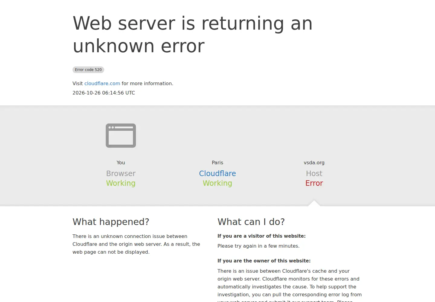 Screenshot of vsda.org
