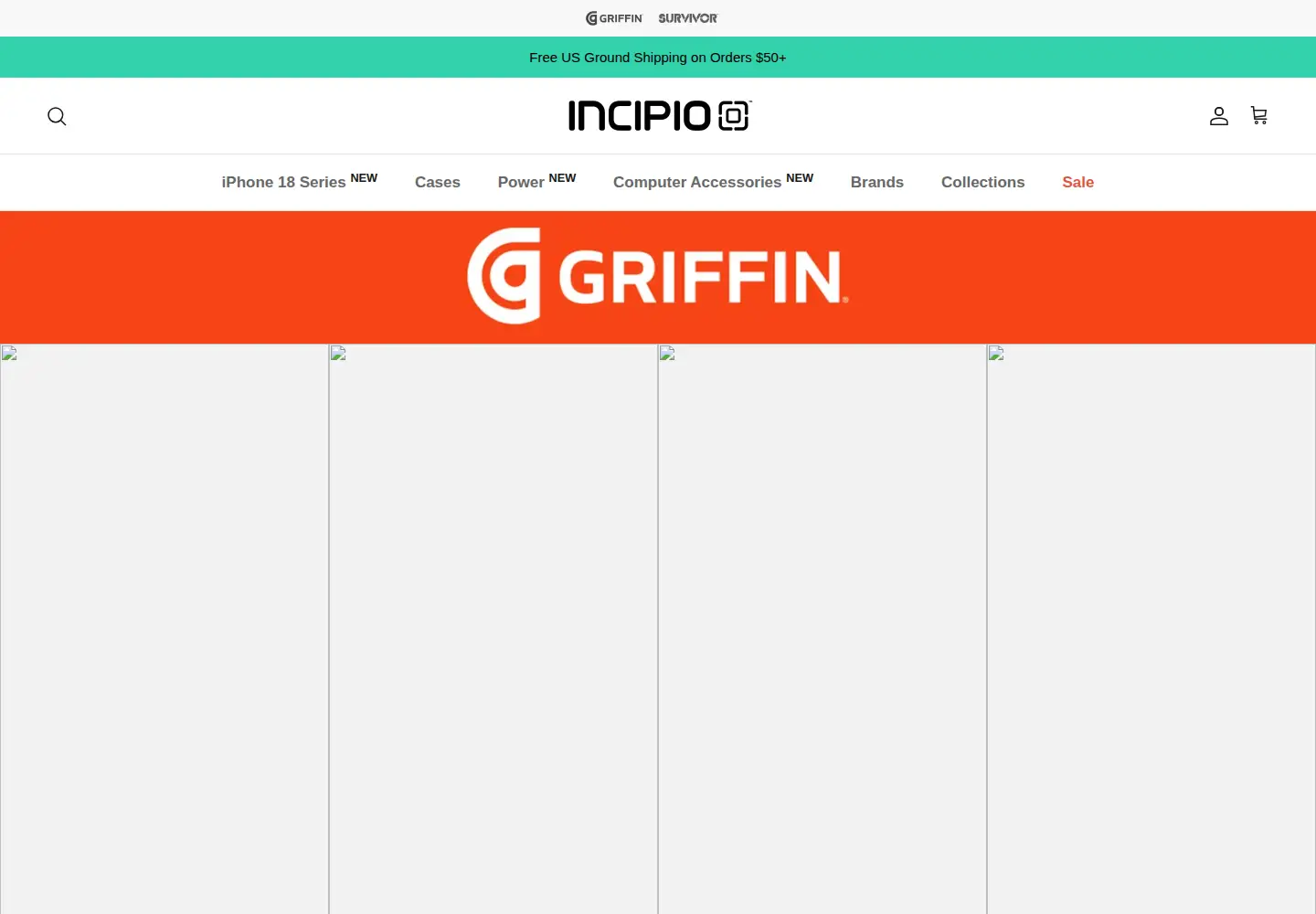 Screenshot of griffintechnology.com