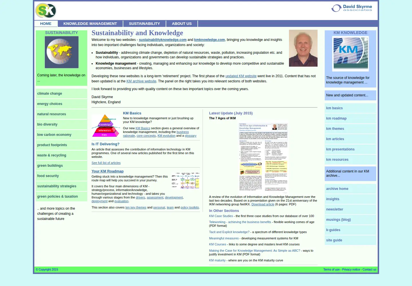 Captured homepage of skyrme.com in the current scan