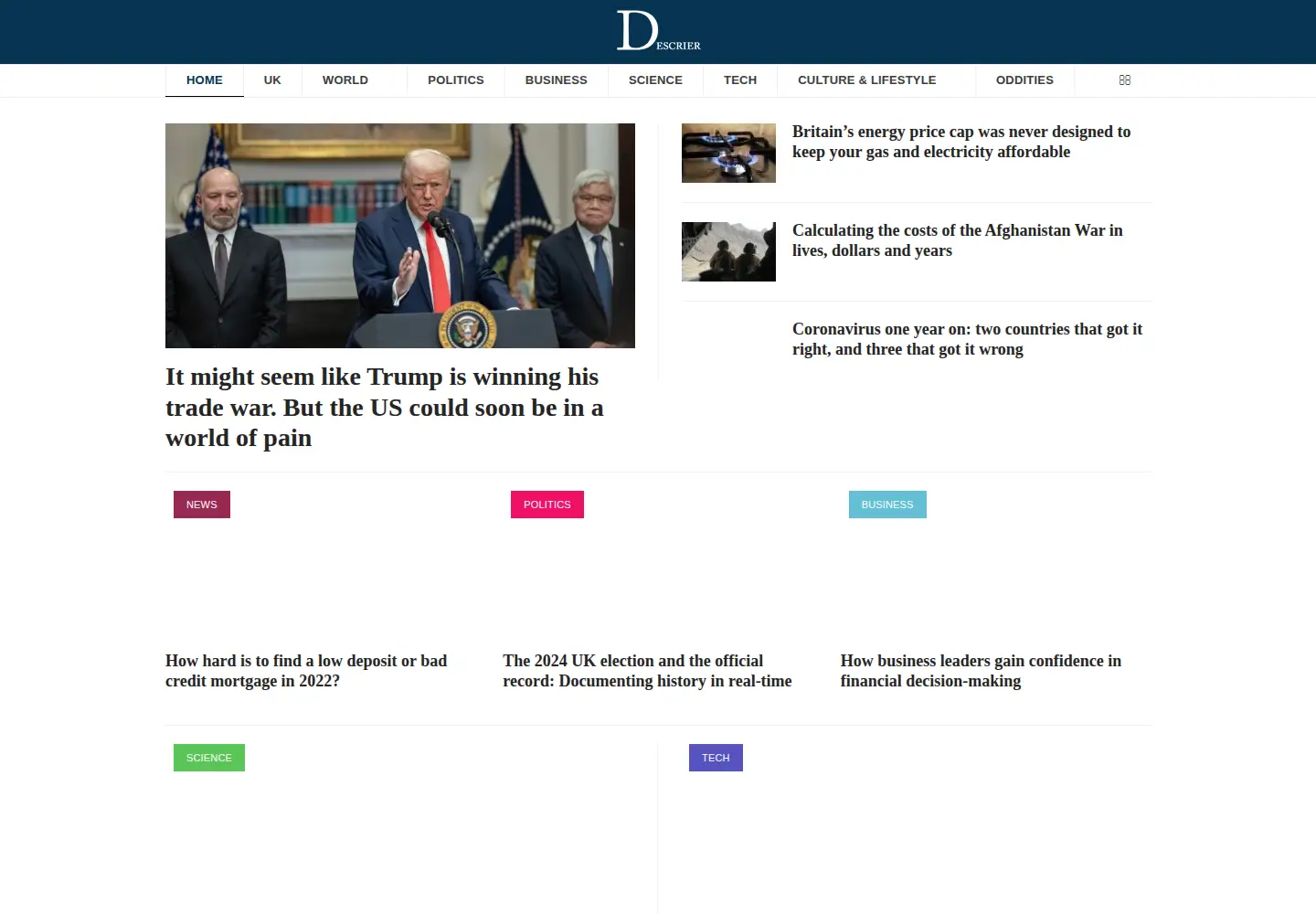 Screenshot of descrier.co.uk