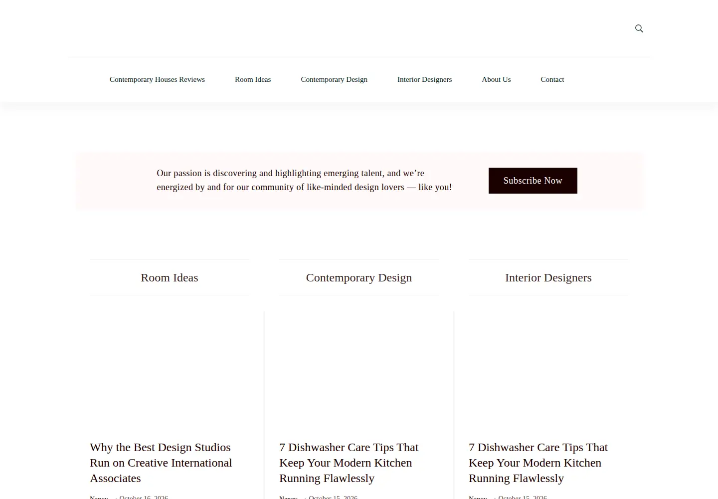 Captured homepage of purecontemporary.com in the current scan