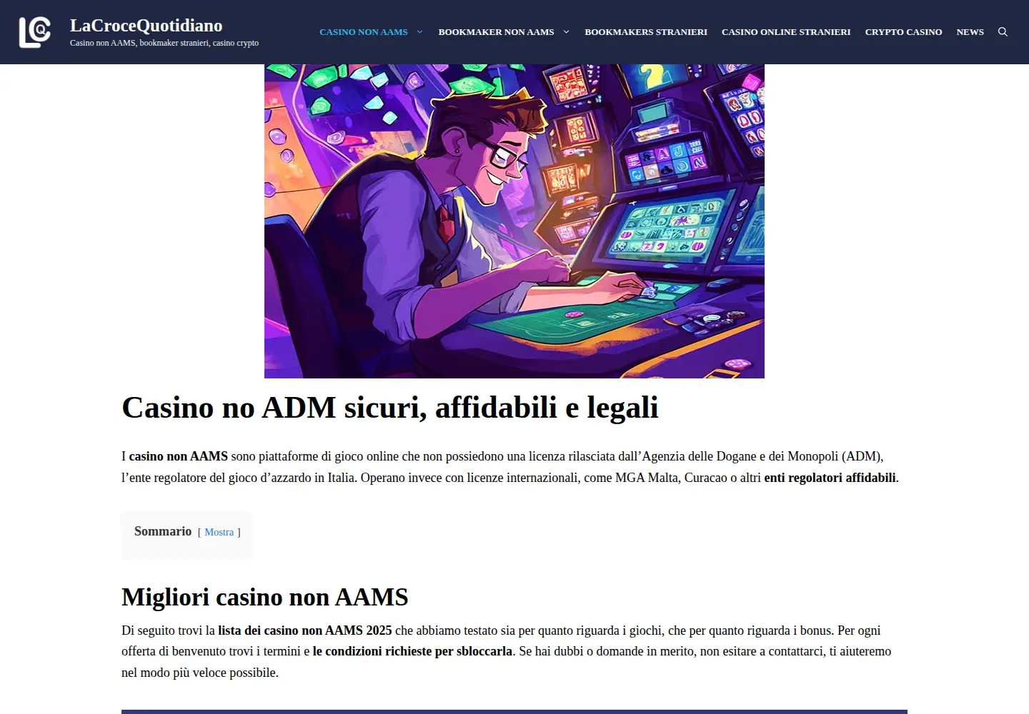 Screenshot of lacrocequotidiano.it