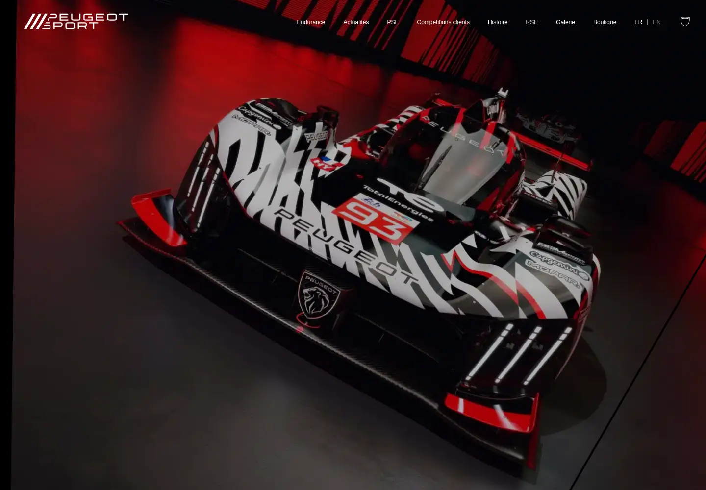 Screenshot of peugeot-sport.com