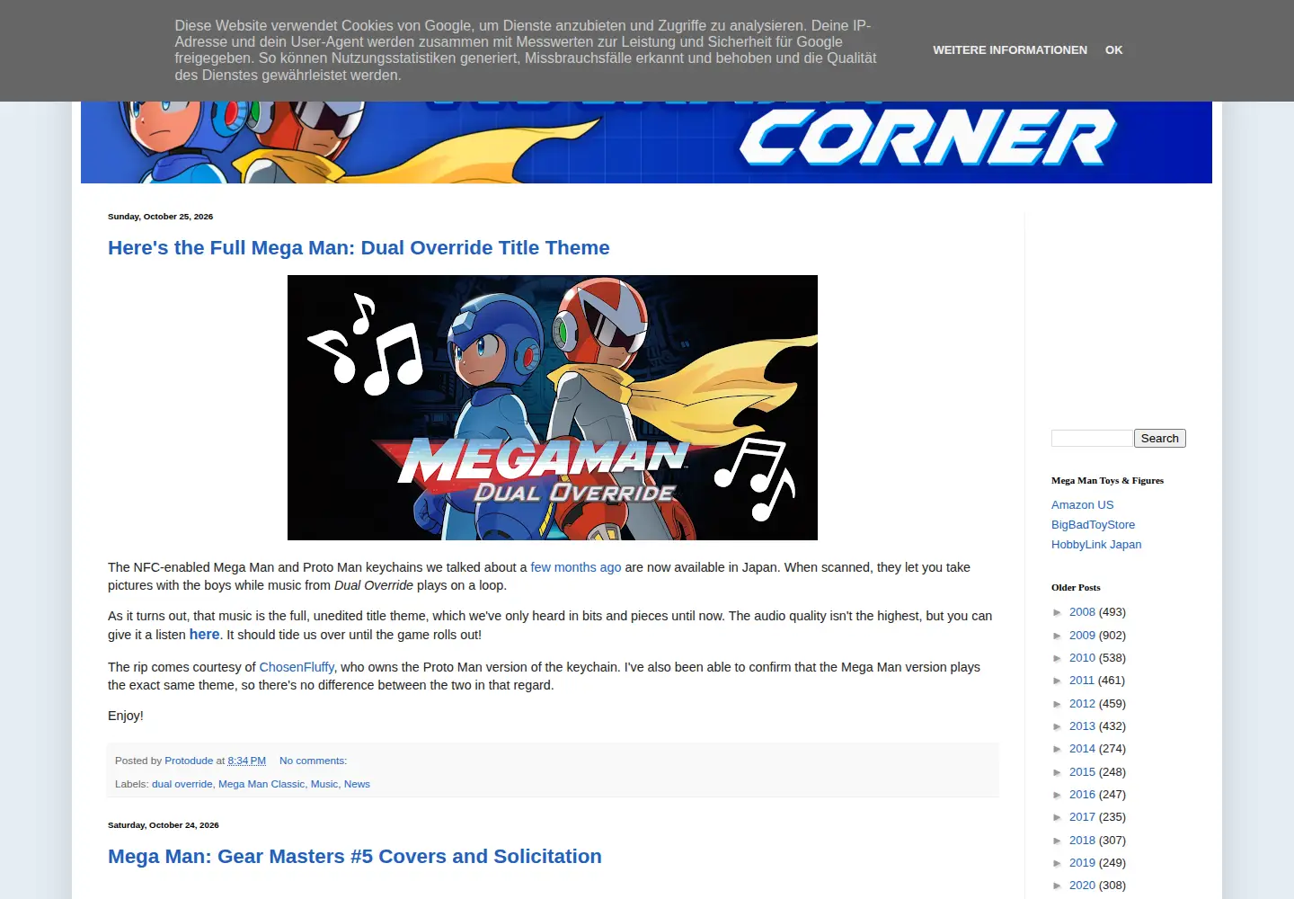Screenshot of rockman-corner.com