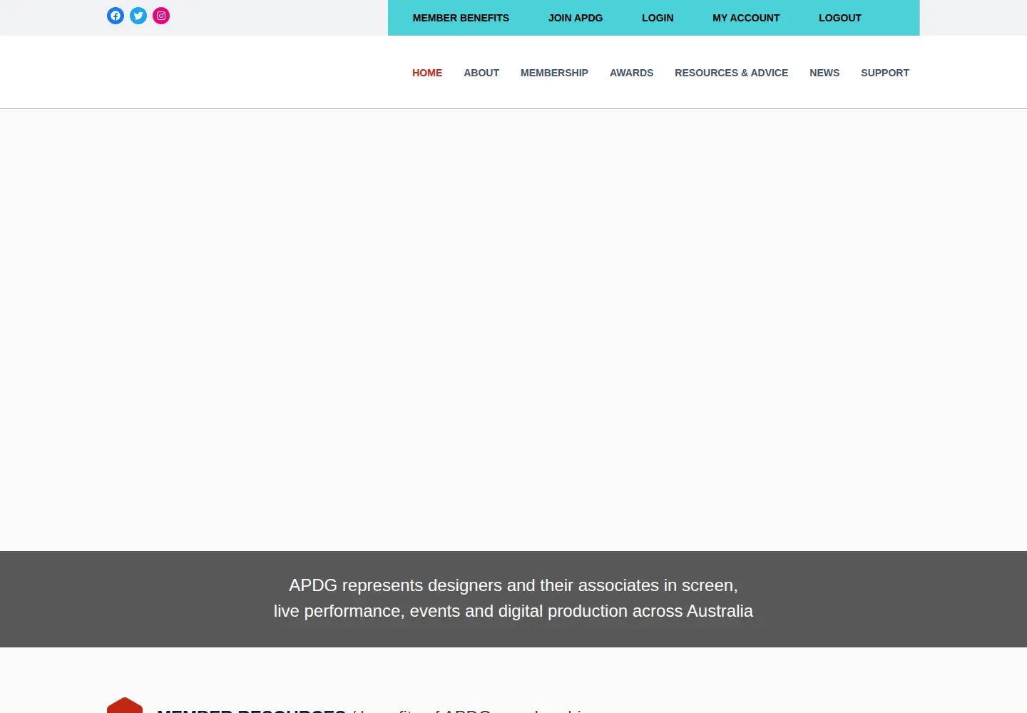 Screenshot of apdg.org.au