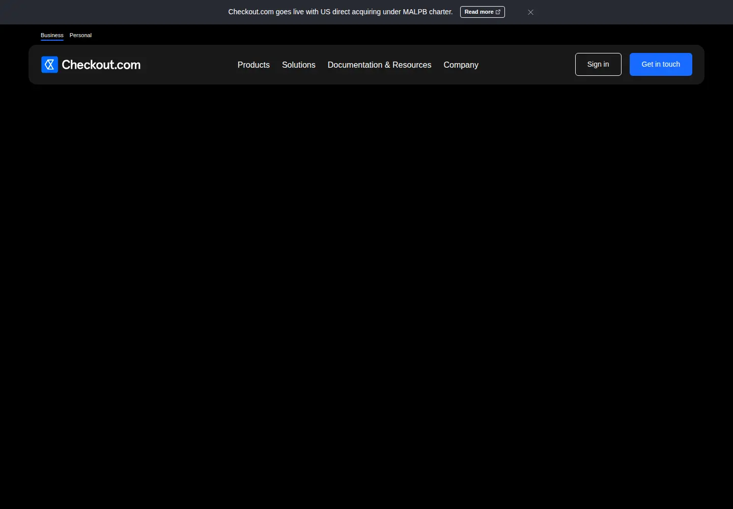 Screenshot of checkout.com