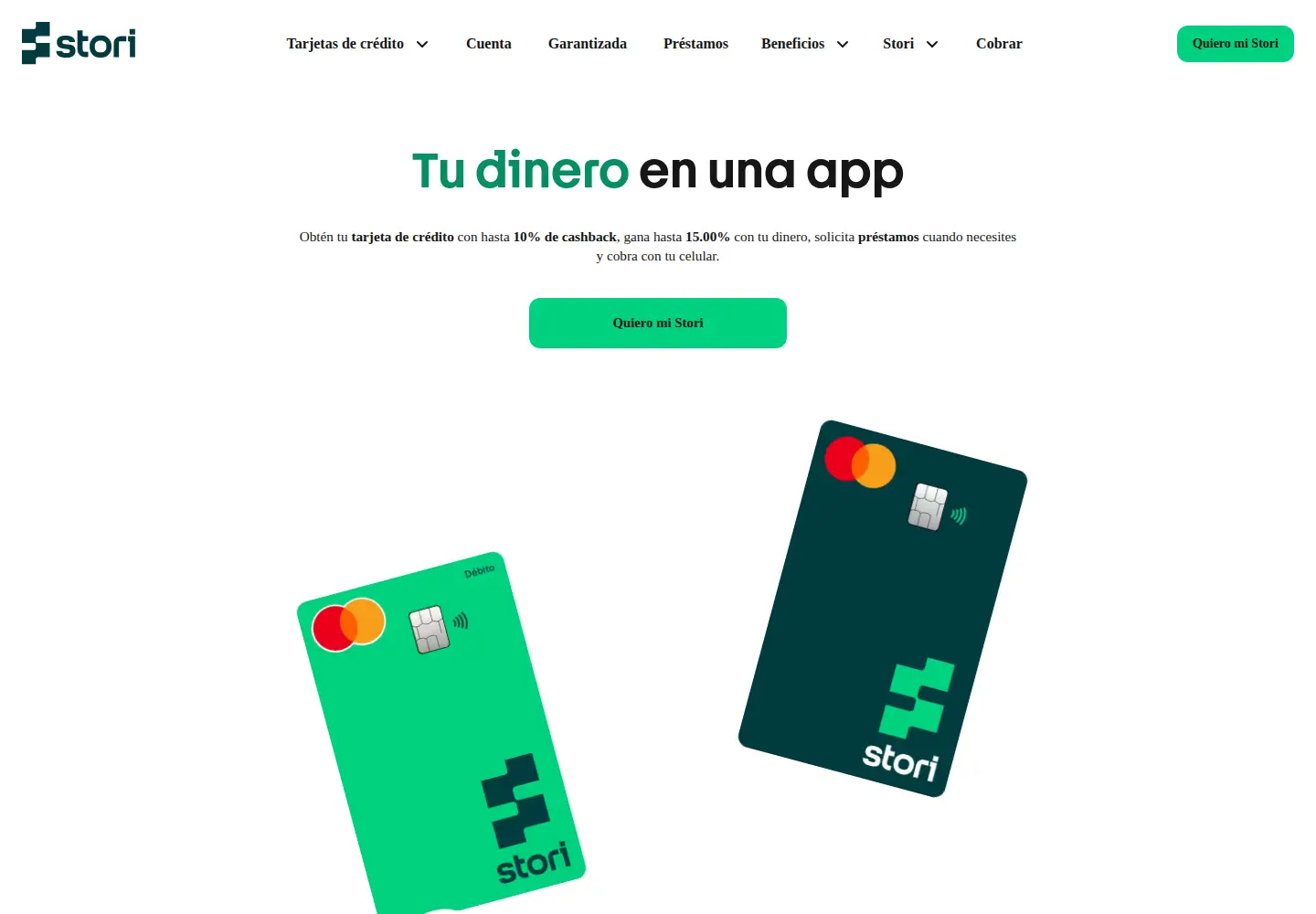 Captured homepage of storicard.com in the current scan