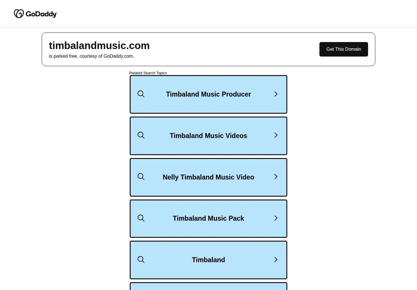 Screenshot of timbalandmusic.com