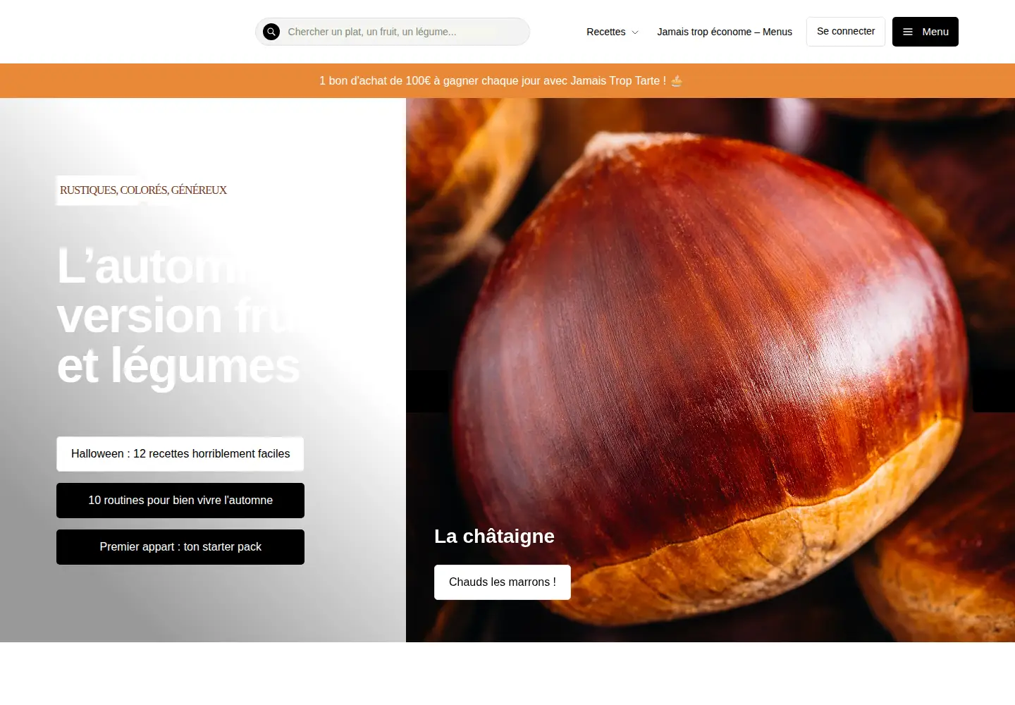 Captured homepage of lesfruitsetlegumesfrais.com in the current scan