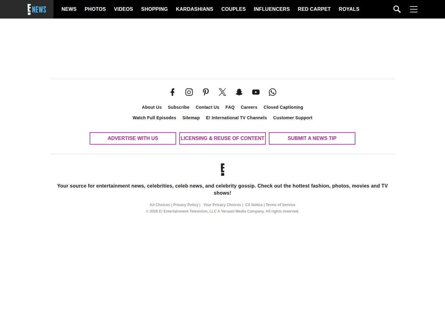 Screenshot of eonline.com