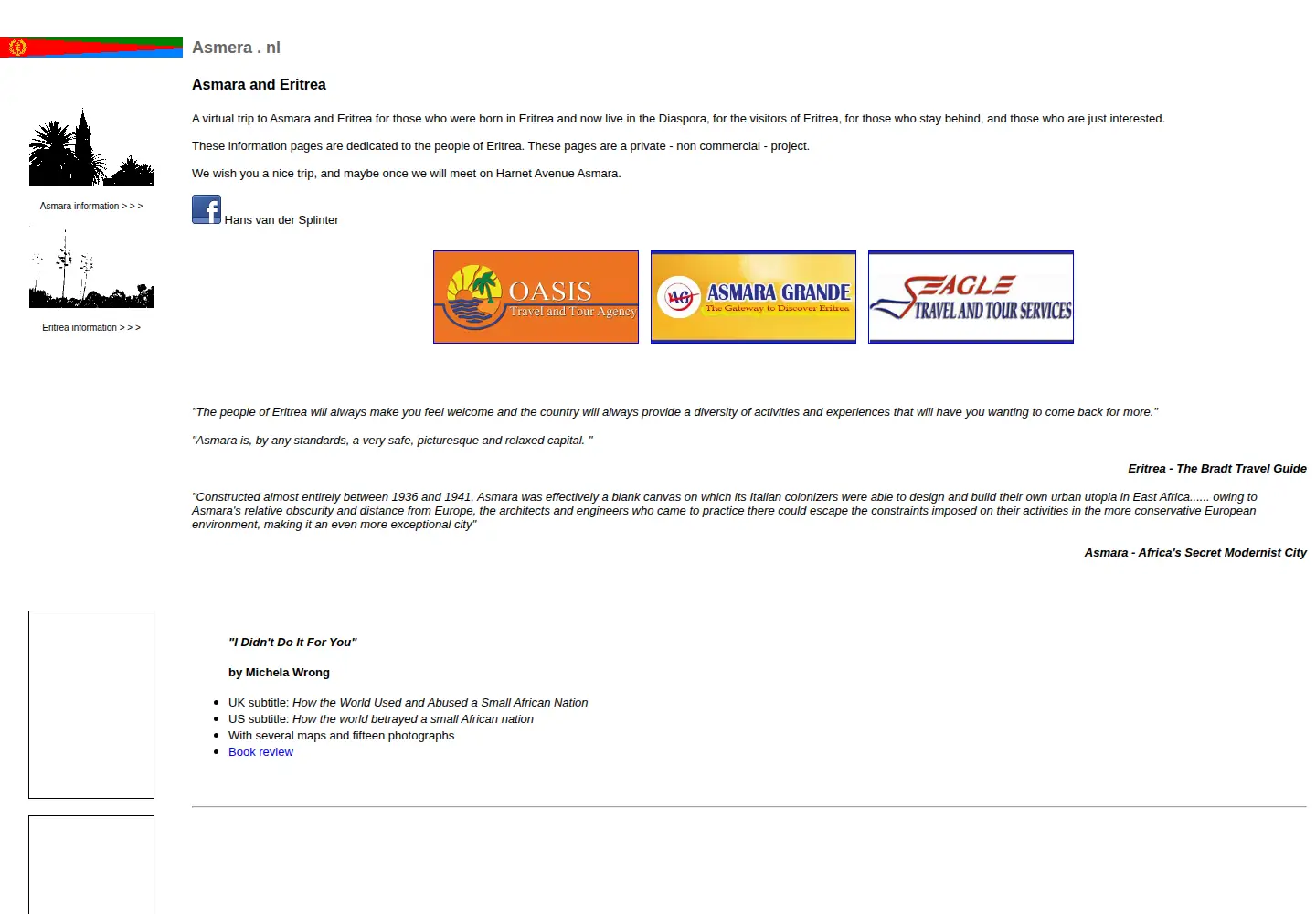 Screenshot of asmera.nl