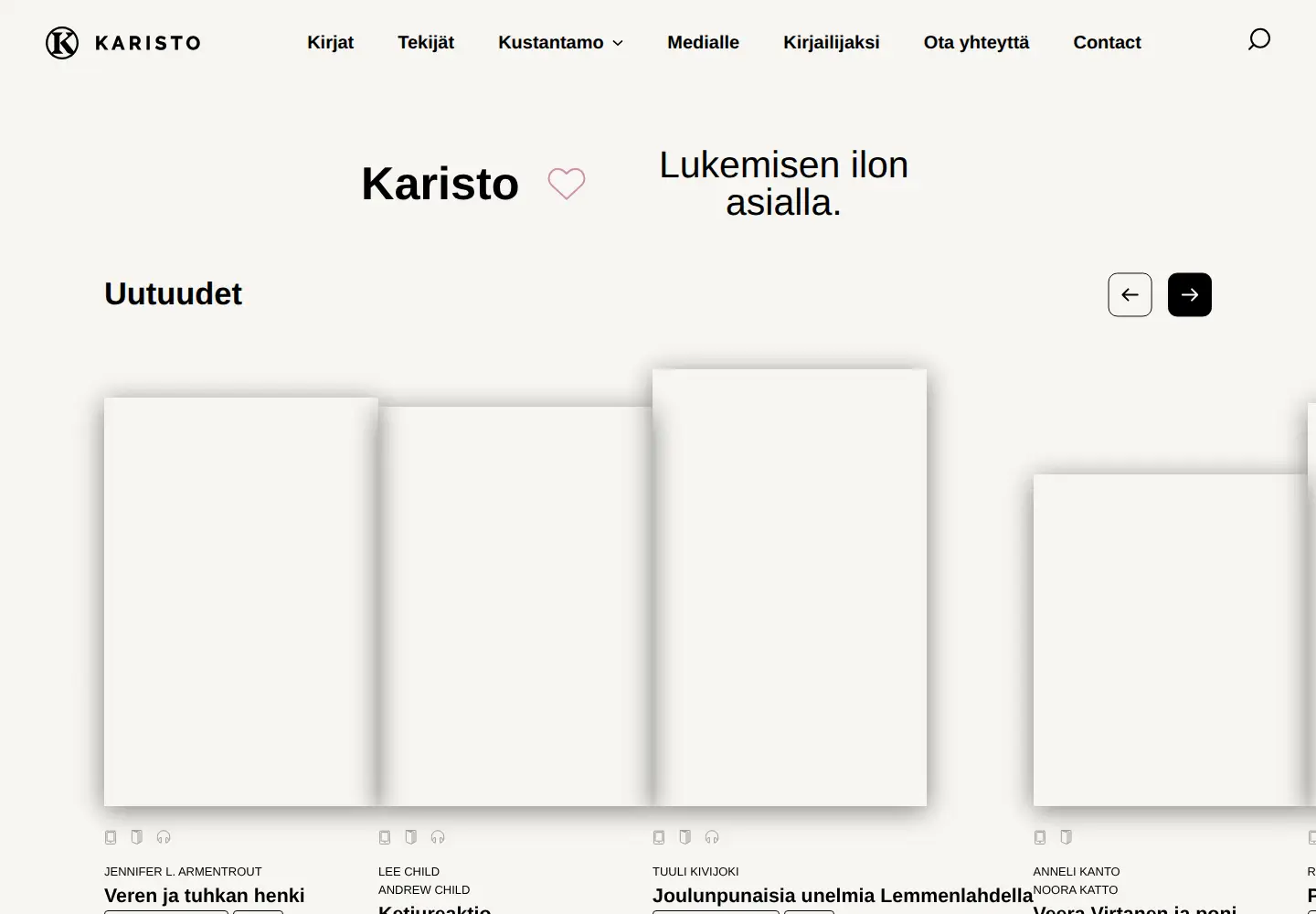 Screenshot of karisto.fi