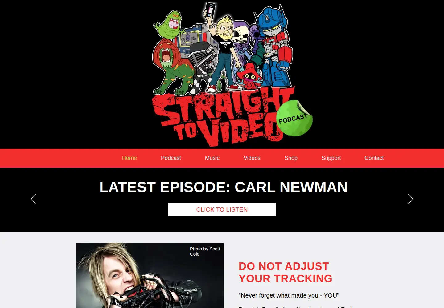 Captured homepage of stvpod.com in the current scan