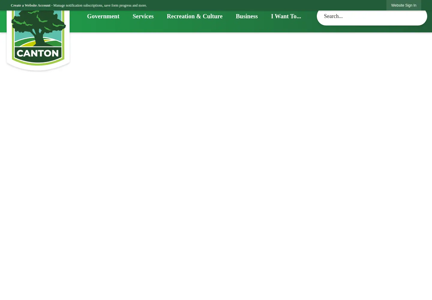 Captured homepage of canton-mi.org in the current scan