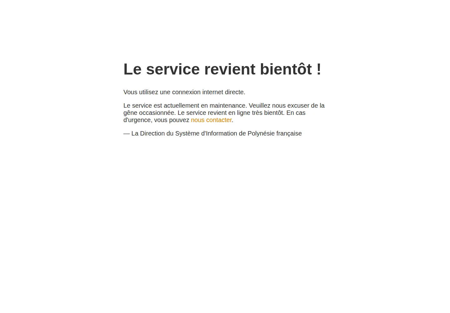 Captured homepage of presidence.pf in the current scan