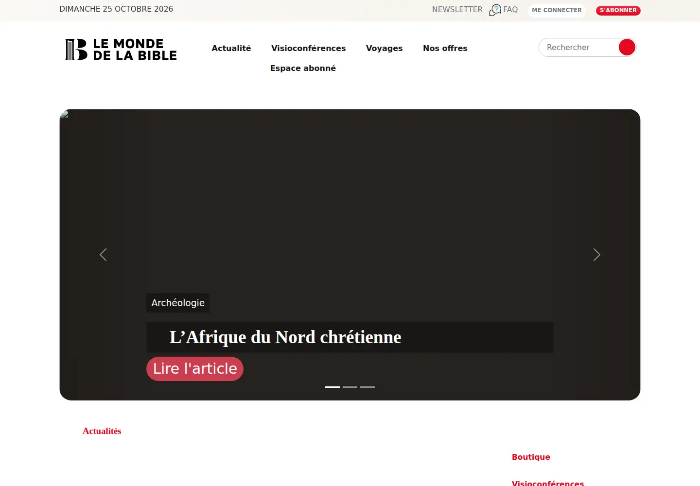 Screenshot of mondedelabible.com