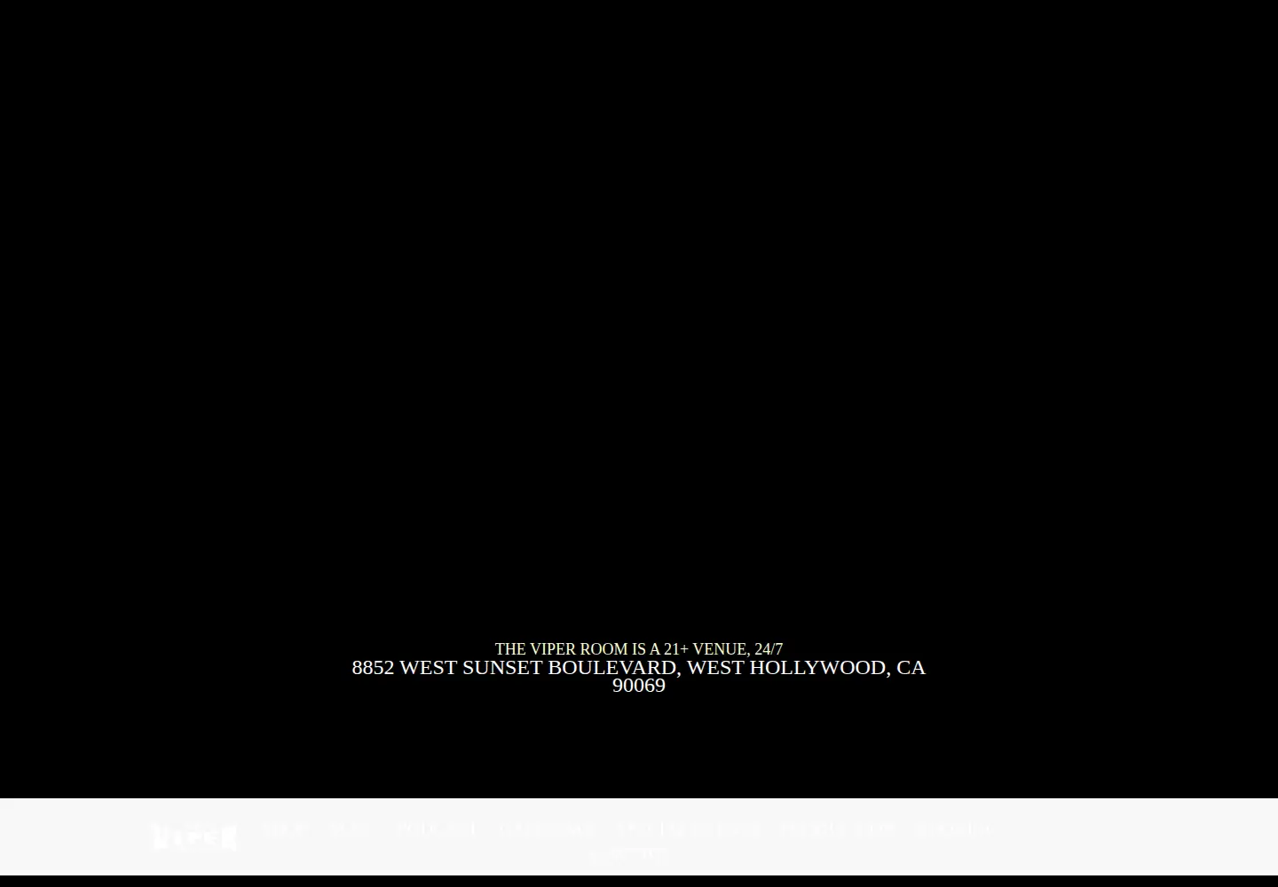 Captured homepage of viperroom.com in the current scan