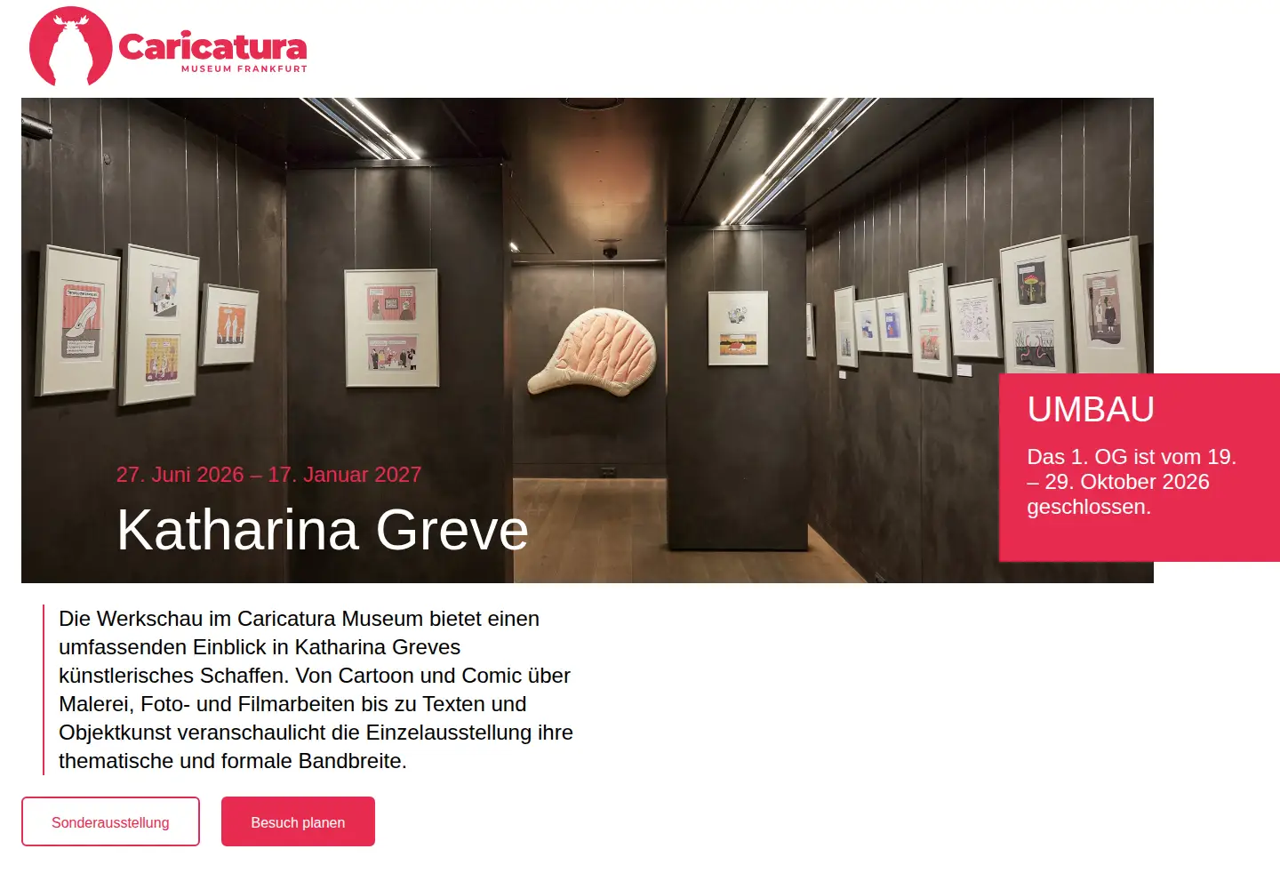 Screenshot of caricatura-museum.de