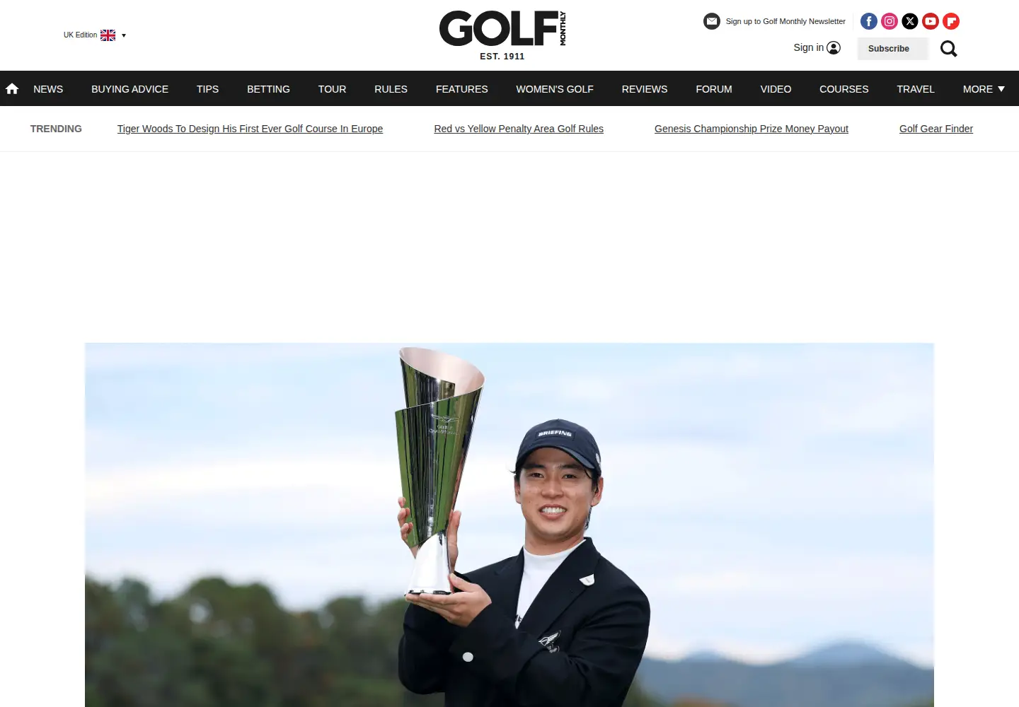 Captured homepage of golf-monthly.co.uk in the current scan