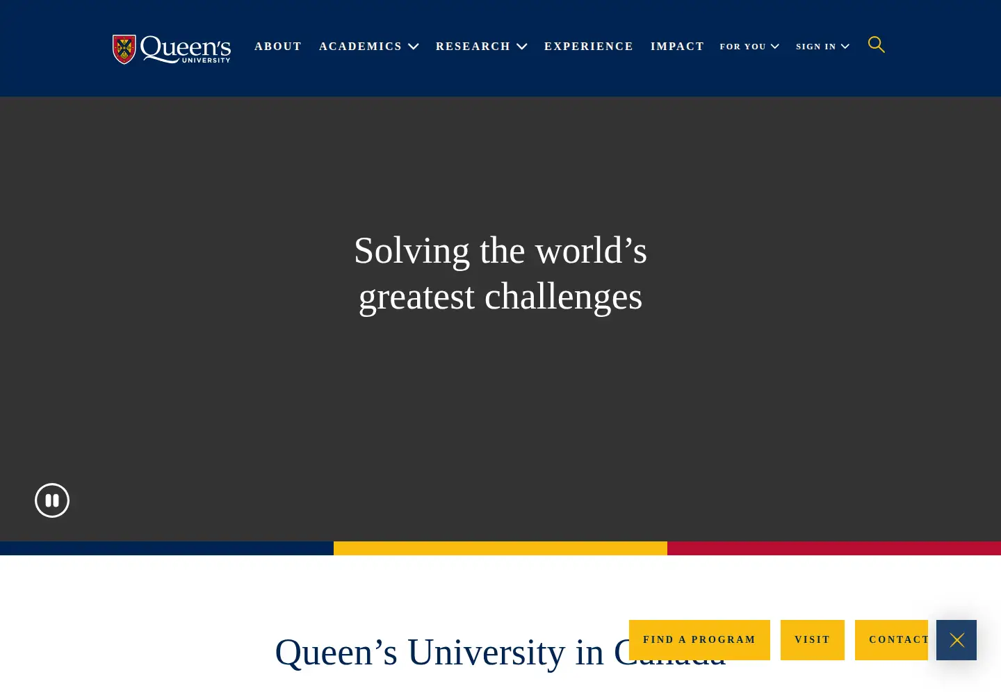 Screenshot of queensu.ca