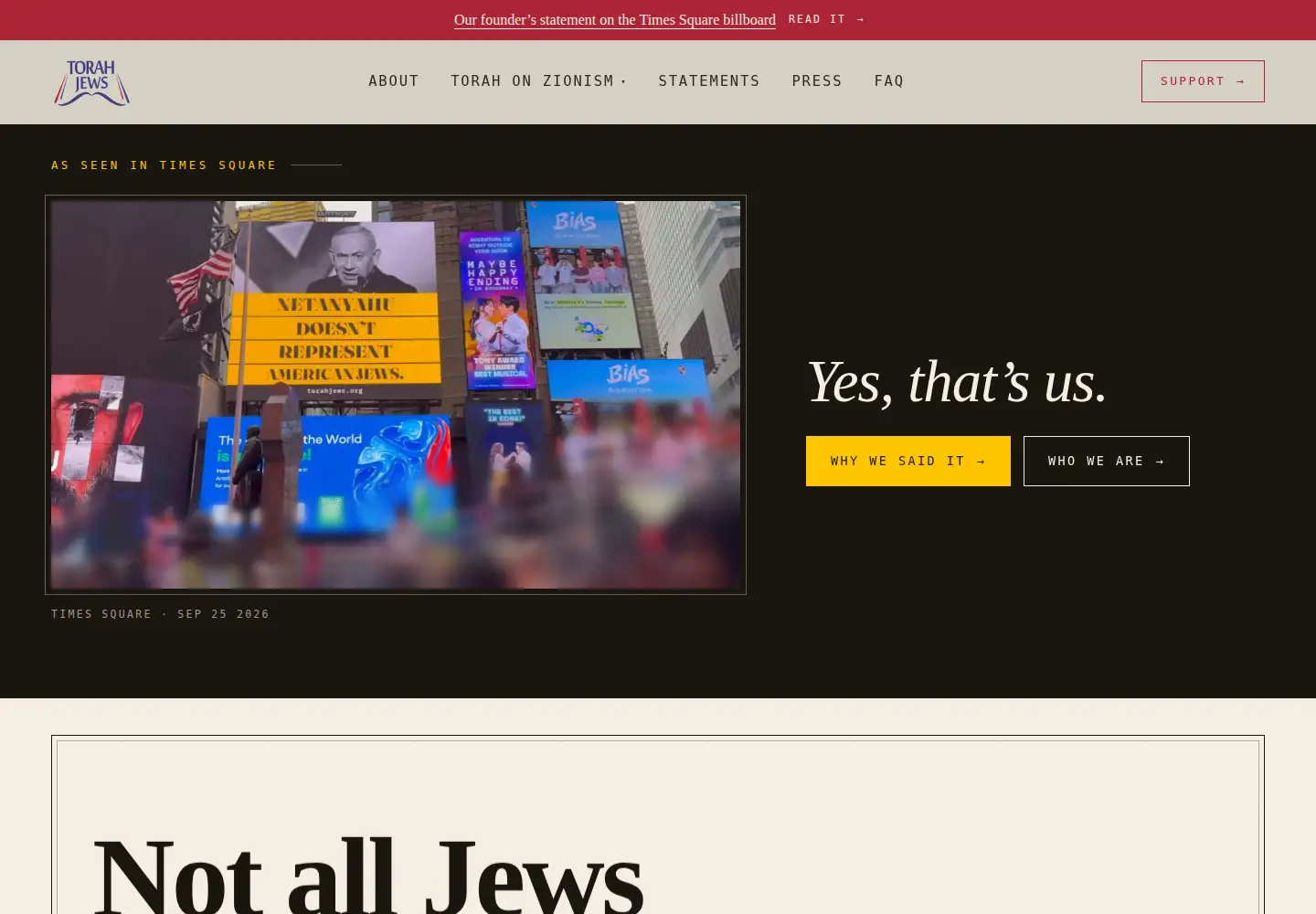Screenshot of truetorahjews.org