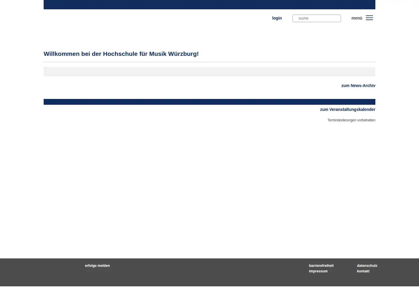 Screenshot of hfm-wuerzburg.de